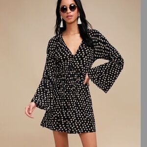 Amuse Society Love Struck Black Floral Print Sheath Dress